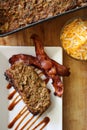 BBQ Bacon Cheddar Meatloaf Vertical Royalty Free Stock Photo