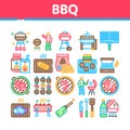 Bbq Barbecue Cooking Collection Icons Set Vector Royalty Free Stock Photo