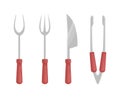 BBQ Barbecue Flatware Set Vector Illustration