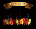 BBQ, Barbecue Menu, Party invitation Infographics Royalty Free Stock Photo