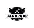 BBQ barbecue vector icon emblem logo design