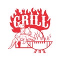 BBQ Chef Carry Gator Grill Retro