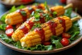 BBQ Corn Grilled Salad Royalty Free Stock Photo