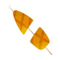bbq corn yellow vegetable kebab icon element Royalty Free Stock Photo
