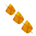 bbq corn yellow vegetable kebab icon element Royalty Free Stock Photo