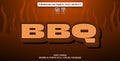 BBQ editable text effect style Royalty Free Stock Photo