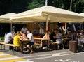 Russia, Moscow, 26-28th July 2019, BBQ festival in Moscow, Sokolniki park. People enjoying festival, meeting friends, waiting and