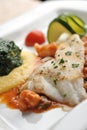 BBQ Fillet of Fish with Vegetables and Greens