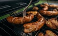 BBQ food party, summer grilling in the afternoon of weekend Royalty Free Stock Photo