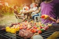 BBQ food party summer grilling meat. Royalty Free Stock Photo