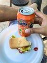 BBQ foods and snacks at resident pool party event at apartment complex near Dallas