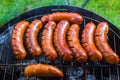 BBQ fried sausages grill Royalty Free Stock Photo