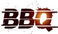 BBQ grill graphic text Royalty Free Stock Photo