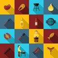 Bbq Grill Icon Flat