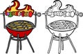 BBQ Grill with Kabob Royalty Free Stock Photo