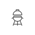 BBQ grill line icon Royalty Free Stock Photo