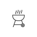 BBQ grill line icon Royalty Free Stock Photo
