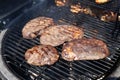 BBQ grill steaks grilled meat on the flame Royalty Free Stock Photo