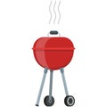 BBQ grill vector, barbeque icon illustration on white