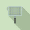 Bbq handle net icon, flat style Royalty Free Stock Photo