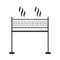 BBQ icon. Grill sign. Barbecue symbol. Vector illustration. EPS 10.