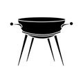 BBQ icon vector. Grill illustration sign. Picnic symbol or logo.