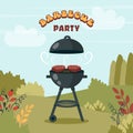 BBQ party. Barbecue background.