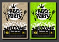 BBQ party Food poster. Barbecue template menu invitation flyer d Royalty Free Stock Photo