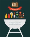 BBQ party invitation. designed as a hamburger Royalty Free Stock Photo