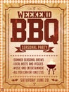 Barbecue party vector flyer or poster design template.