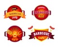 BBQ Party Set Icons Barbecue Vector Illustration