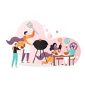 Bbq Party Vector Concept For Web Banner, Website Page