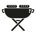 Bbq place icon simple vector. Cook roast