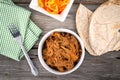 Bbq pulled pork bowl Royalty Free Stock Photo