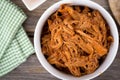 Bbq pulled pork bowl Royalty Free Stock Photo