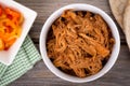 Bbq pulled pork bowl Royalty Free Stock Photo