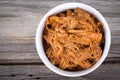 Bbq pulled pork bowl Royalty Free Stock Photo