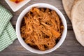 Bbq pulled pork bowl Royalty Free Stock Photo