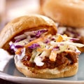 Bbq pulled pork sandwich sliders Royalty Free Stock Photo