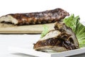 BBQ Ribs Plated on Lettuce Royalty Free Stock Photo