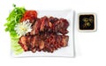 BBQ Roast Pork Hong Kong Red Pork Style Char Siu Juicy delicious Chinese Food Royalty Free Stock Photo