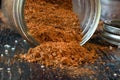 BBQ Spice Rub Spilled from a Jar Royalty Free Stock Photo