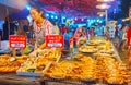 The BBQ seafood in Saturday Night Market, Chiang Mai, Thailand Royalty Free Stock Photo