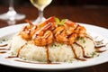 bbq shrimp on a rich bed of creamy risotto