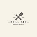 bbq and steakhouse logo icon sign symbol design