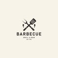 bbq and steakhouse logo icon sign symbol design