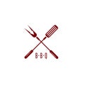 Bbq tools with arrow simple icon vector design