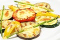 BBQ Vegetable under Sabayon Suace Royalty Free Stock Photo