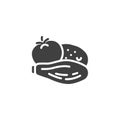 BBQ vegetable vector icon