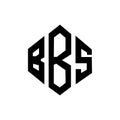 BBS letter logo design with polygon shape. BBS polygon and cube shape logo design. BBS hexagon vector logo template white and Royalty Free Stock Photo